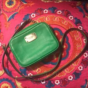 Michael Kors Emerald Green leather crossbody bag